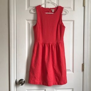 JCrew Orange/pinkish stretchy dress with pockets